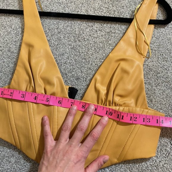 Zara - Corsetry faux leather top caramel - Picture 9 of 9
